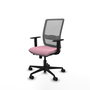 PIQUERAS Y CRESPO Silla de oficina Haches Rosa y Gris