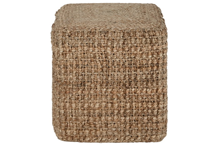 DKD Home Decor Reposapiés de Yute y Mango Marrón