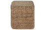 DKD Home Decor Reposapiés de Yute y Mango Marrón