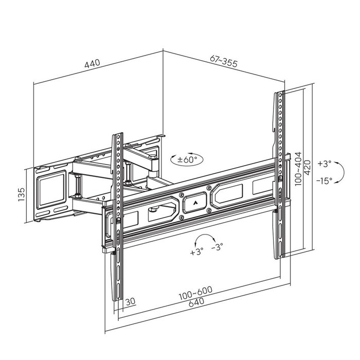 Maclean mc-710n soporte de tv, vesa mÁx. 600x400, compatible con televisores curvos, 37-80", carga mÁx. 40kg Maclean mc-710n soporte de tv, vesa mÁx. 600x400, compatible con televisores curvos, 37-80", carga mÁx. 40kg