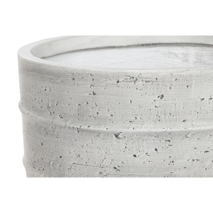 DKD Home Decor Set de 3 Maceteros de Magnesia Gris