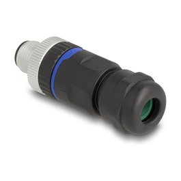 DeLOCK Conector M12 codificado A de 4 pines macho con montaje de tornillo