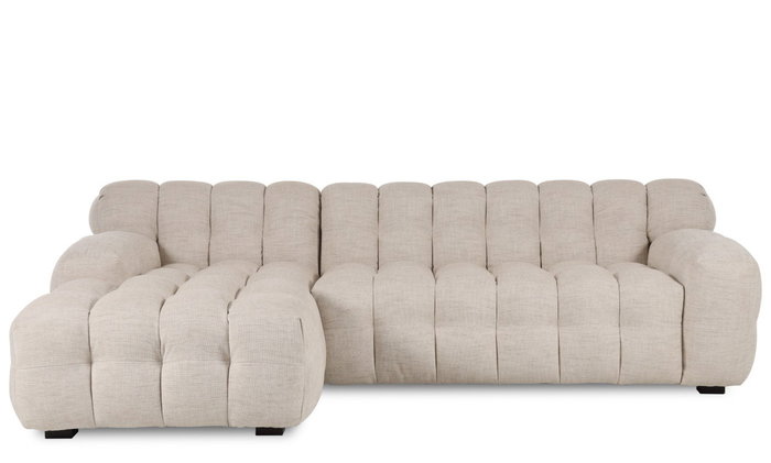 DKD Home Decor Sofá Chaise Longue Beige en Poliéster DKD Home Decor Sofá Chaise Longue Beige en Poliéster