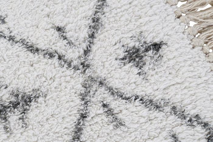 DKD Home Decor Alfombra Boho Blanco Negro 40x60 cm 4 Unidades