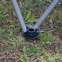 Aktive Silla plegable camping negra con respaldo de rejilla