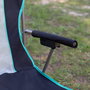 Aktive Silla plegable camping negra con respaldo de rejilla