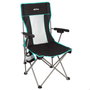 Aktive Silla plegable camping negra con respaldo de rejilla