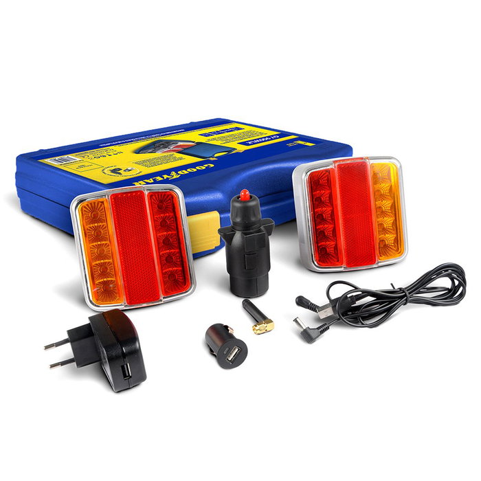 Goodyear Kit de luces LED magnéticas e inalámbricas 12V para trailer