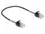 DeLOCK Cable de red RJ45 Cat.6A 25 cm Negro con protección contra dobleces