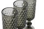 DKD Home Decor Set de 6 Copas de Cristal de 150 ml, Gris