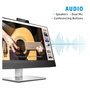 HP E24mv G4 - Monitor de videoconferencia Full HD IPS de 60.5 cm (23.8") con altavoces, cámara 5 MP, micrófono, HDMI, DisplayPort, USB-C, VGA y montaje VESA - Negro/Plata