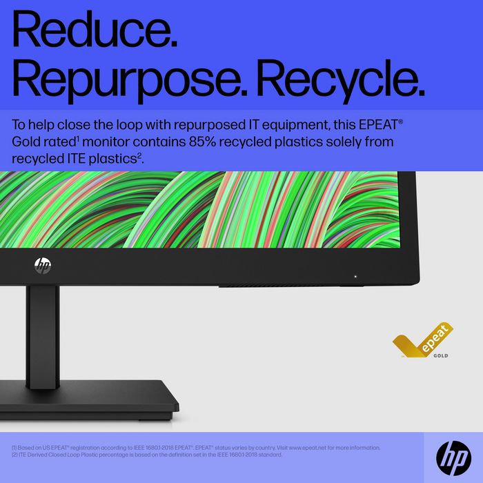 HP V22v G5 Monitor FHD 21.45" (54.5 cm) - Resolución Full HD 1920x1080, 75Hz, AMD FreeSync, Inclinación Ajustable