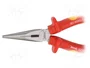 BM GROUP Alicates semiredondos con aislamiento 160mm