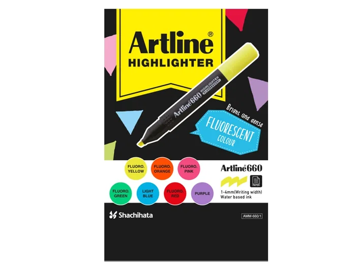 Artline Rotulador Fluorescente EK-660 Expositor 36 Unidades Colores Surtidos