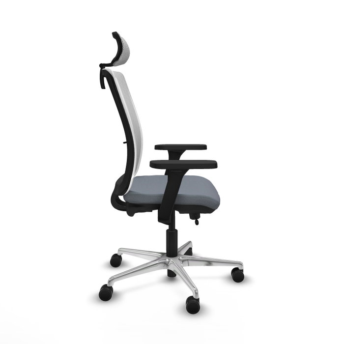 PIQUERAS Y CRESPO Silla de oficina Haches con mecanismo Sincro/Traslack, Gris y Blanco PIQUERAS Y CRESPO Silla de oficina Haches con mecanismo Sincro/Traslack, Gris y Blanco