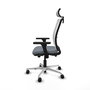 PIQUERAS Y CRESPO Silla de oficina Haches con mecanismo Sincro/Traslack, Gris y Blanco