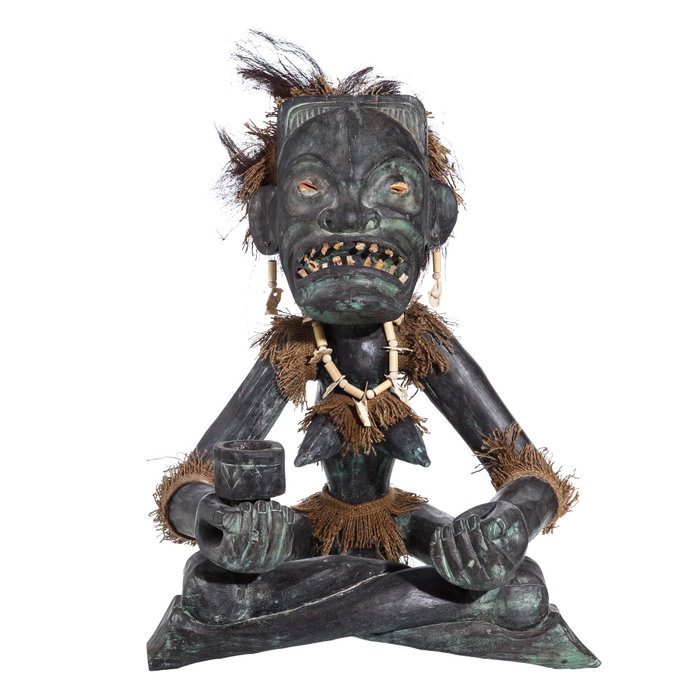 S/2 Figura Negro Madera Decoración 50 X 53 X 67 cm