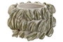 DKD Home Decor Centro de Mesa Gres Carambola Blanco y Verde