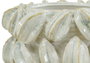 DKD Home Decor Centro de Mesa Gres Carambola Blanco y Verde