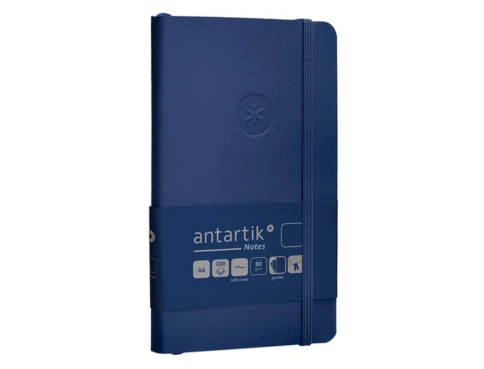 Antartik Cuaderno A6 Tapa Blanda Hojas Lisas Azul Marino 100 Hojas 80gr FSC