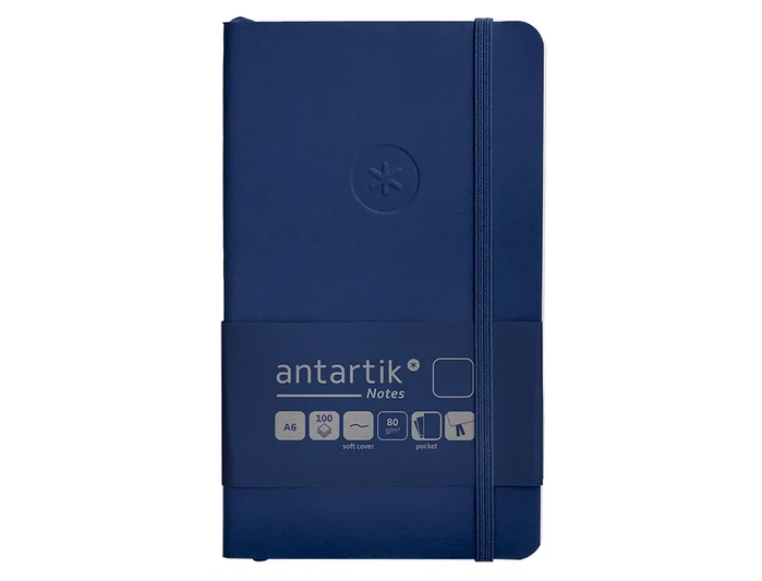 Antartik Cuaderno A6 Tapa Blanda Hojas Lisas Azul Marino 100 Hojas 80gr FSC