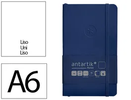 Antartik Cuaderno A6 Tapa Blanda Hojas Lisas Azul Marino 100 Hojas 80gr FSC