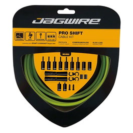 Jagwire Kit de cables y fundas de cambio universal Pro Polished LEX-SL color verde para mayor precisión y durabilidad