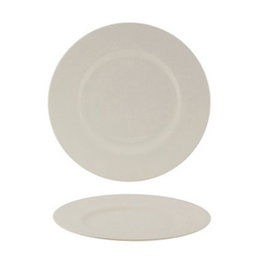 Summa Plato Llano 28 cm - Valet - Vajilla de Vitro Porcelana en Color Marfil (Set de 6)