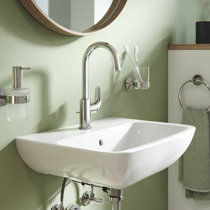 Grohe Mezclador Monomando de Lavabo Swift Cromo Caño Alto Talla L Grohe Mezclador Monomando de Lavabo Swift Cromo Caño Alto Talla L