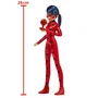 Bandai Muñeca Miraculous Ladybug 26 cm - Ladybug con teléfono - Nuevo disfraz efecto vinilo - P50028