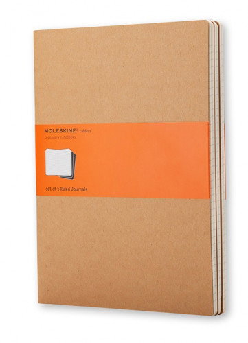 Moleskine Set de 3 Libretas Cahier Large Rayado Marrón Kraft Moleskine Set de 3 Libretas Cahier Large Rayado Marrón Kraft