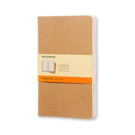 Moleskine Set de 3 Libretas Cahier Large Rayado Marrón Kraft