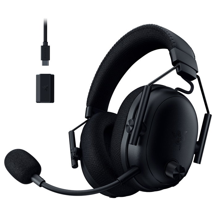 Razer BlackShark V3 Pro Auriculares Gaming Inalámbricos con Cable USB Tipo C 2.4 GHz y Batería 70 H, Circumaural, Negro