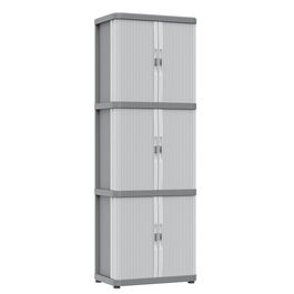 Terry Rolling Space Modular 3 Armario Modular 170 x 59 x 36 cm Gris Interior/Exterior Pies Regulables Puertas Correderas