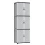 Terry Rolling Space Modular 3 Armario Modular 170 x 59 x 36 cm Gris Interior/Exterior Pies Regulables Puertas Correderas