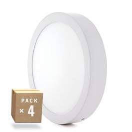Pack 4 Plafones LED 20W 2000Lm 6000K Blanco Frío