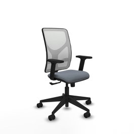 PIQUERAS Y CRESPO Silla de oficina Motilla con mecanismo Sincro, Gris y Blanco