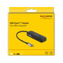 DeLOCK Adaptador USB-C a DisplayPort HDMI VGA, Thunderbolt 3, 4K 60 Hz, HDR, Compatible con Windows, Mac, Linux - Negro