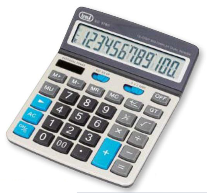 TREVI EC 3780 Calculadora de Escritorio Básica Gris 12 Dígitos TREVI EC 3780 Calculadora de Escritorio Básica Gris 12 Dígitos