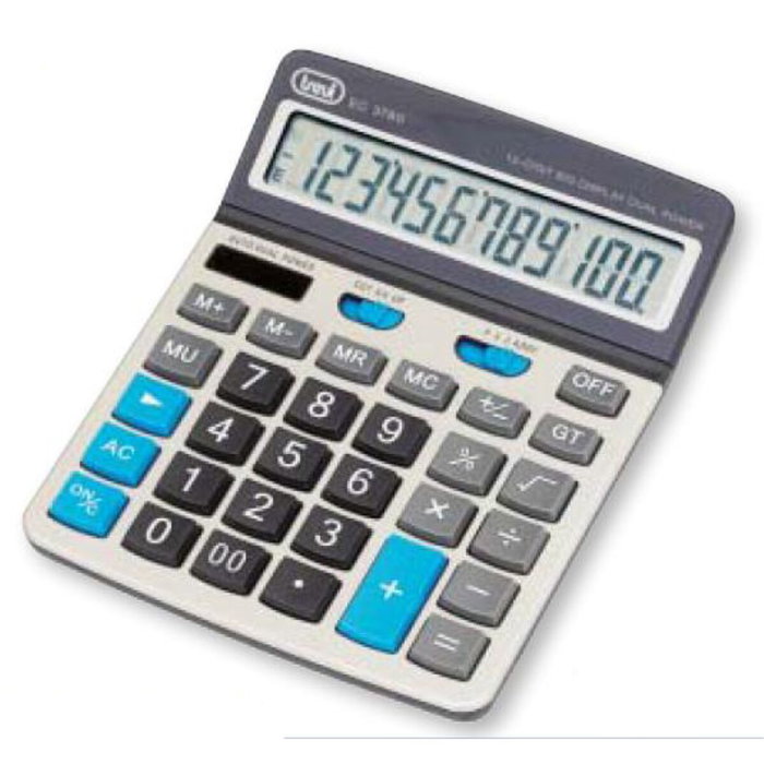 TREVI EC 3780 Calculadora de Escritorio Básica Gris 12 Dígitos TREVI EC 3780 Calculadora de Escritorio Básica Gris 12 Dígitos