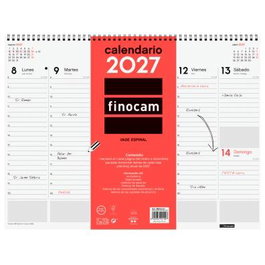 FINOCAM Vade Calendario de Sobremesa Espiral 2027 420x310mm Neutro