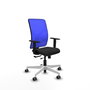 PIQUERAS Y CRESPO Silla de oficina Motilla con mecanismo Sincro/Traslack, Negro y Azul
