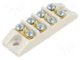 SEZ DK Bloque de bornas cerámico de 4mm2 con 8 bornas