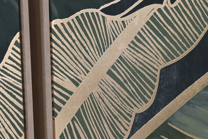 DKD Home Decor Cuadro Tropical Set de 3 Verde Oscuro 4 x 120 x 180 cm