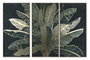 DKD Home Decor Cuadro Tropical Set de 3 Verde Oscuro 4 x 120 x 180 cm