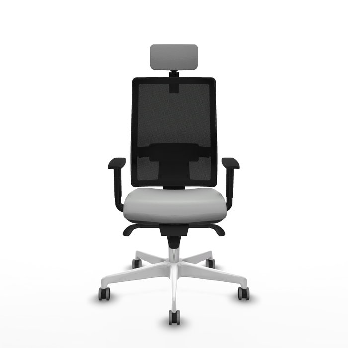 PIQUERAS Y CRESPO Silla de oficina Horna con mecanismo Sincro, Gris claro y Negro PIQUERAS Y CRESPO Silla de oficina Horna con mecanismo Sincro, Gris claro y Negro