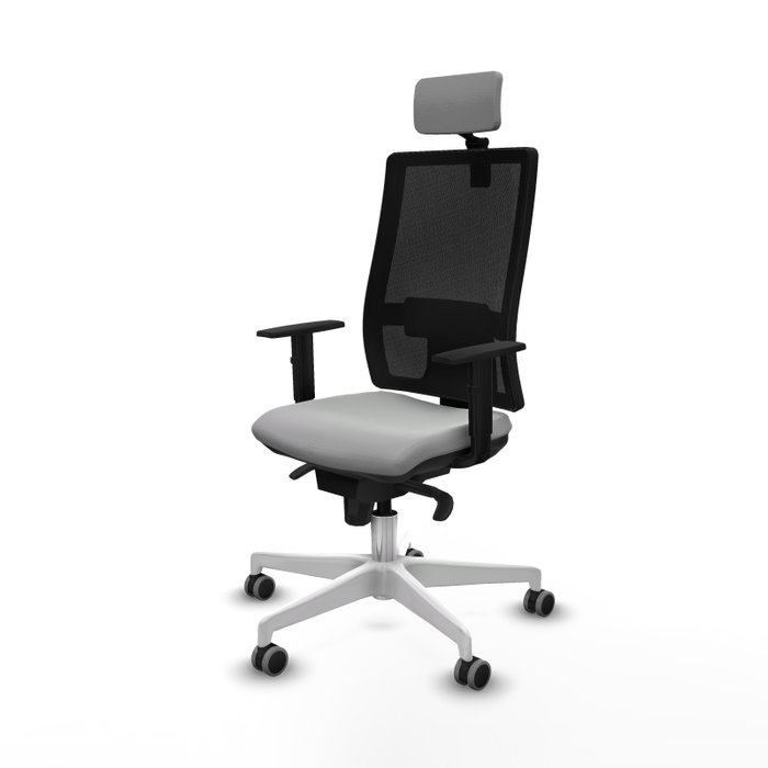 PIQUERAS Y CRESPO Silla de oficina Horna con mecanismo Sincro, Gris claro y Negro PIQUERAS Y CRESPO Silla de oficina Horna con mecanismo Sincro, Gris claro y Negro