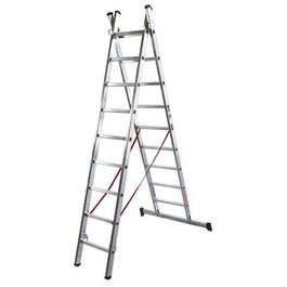 Homelux Escalera de Aluminio Doble 2,5+2,5 2X9P