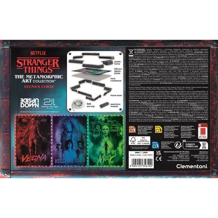 Clementoni 8005125356102 Stranger Things Marco de Luz V2 Colección Morphing Clementoni 8005125356102 Stranger Things Marco de Luz V2 Colección Morphing