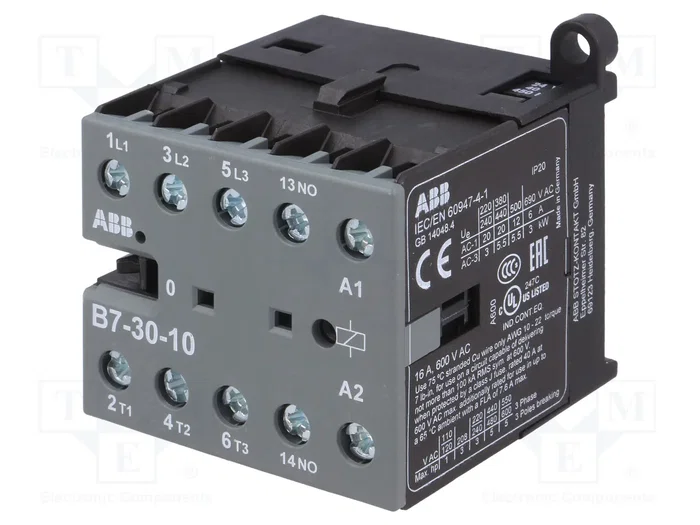 ABB Contactor B7 3-polar 24VAC 12A ABB Contactor B7 3-polar 24VAC 12A